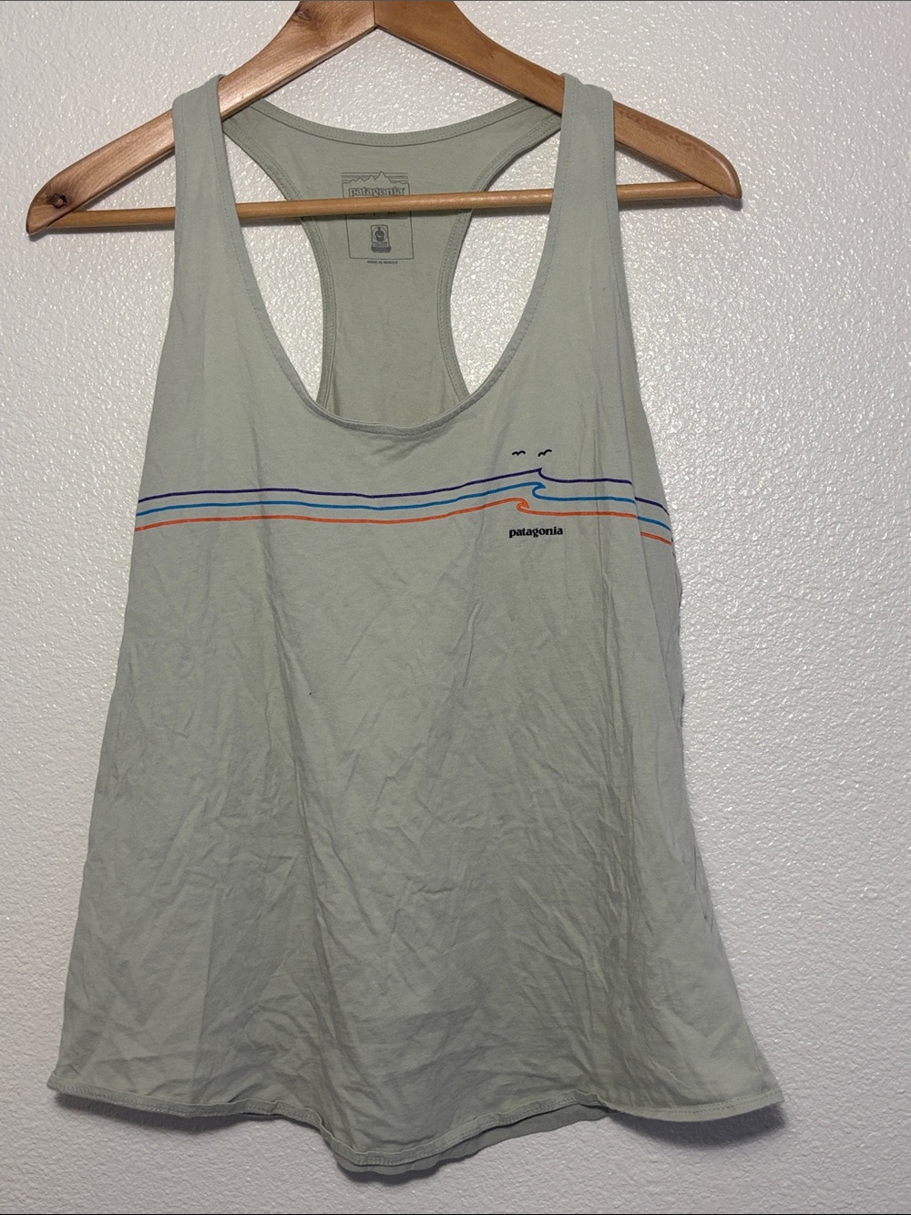 Patagonia 100% Organic Cotton Graphic Tank Size Large | Beach Summer Gorpcore